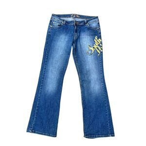 Southpole Jeans Women's 12/13 Blue Light Wash Boot Cut Jeans vintage Y2K